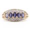 9k Yellow Gold Ring with Iolites and Diamonds 1