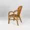Mid-Century Modern Italian Rattan Armchairs with Curved Armrests, 1960s, Set of 2, Image 2