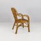 Mid-Century Modern Italian Rattan Armchairs with Curved Armrests, 1960s, Set of 2, Image 3