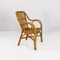 Mid-Century Modern Italian Rattan Armchairs with Curved Armrests, 1960s, Set of 2 5