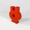 Modern Italian Orange Red Sculpture Vase attributed to Florio Paccagnella 6