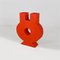 Modern Italian Orange Red Sculpture Vase attributed to Florio Paccagnella, Image 4