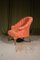 Victorian Scallop Shell Back Armchair on Gilt Legs, 1880s, Image 4