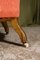 Poltrona vittoriana con schienale a conchiglia su gambe dorate, fine XIX secolo, Immagine 7
