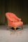 Victorian Scallop Shell Back Armchair on Gilt Legs, 1880s, Image 1