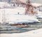Sergio Manfredi, Snowy Landscape, Oil on Panel, Framed 3
