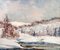 Sergio Manfredi, Snowy Landscape, Oil on Panel, Framed 4