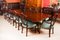 19th Century Regency Triple Pillar Dining Table and Chairs, 1830s, Set of 13 19