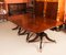 19th Century Regency Triple Pillar Dining Table and Chairs, 1830s, Set of 13 8