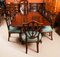 19th Century Regency Triple Pillar Dining Table and Chairs, 1830s, Set of 13 2