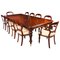 William IV Mahogany Dining Table and Balloon Back Dining Chairs, 1835, Set of 11 1