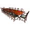 19th Century Regency Revival Triple Pillar Dining Table & Chairs, Set of 15, Image 1