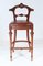 Victorian Revival Bar Stool in Leather Seat 1