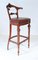 Victorian Revival Bar Stool in Leather Seat 3