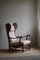 Modern Danish Wingback Chair in Oak & Wool in the style of Fritz Hansen, 1950s 5