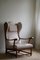 Modern Danish Wingback Chair in Oak & Wool in the style of Fritz Hansen, 1950s 7