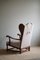 Modern Danish Wingback Chair in Oak & Wool in the style of Fritz Hansen, 1950s 15