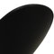 Silla Heart Cone de cuero clásico negro de Verner Panton, años 90, Imagen 6