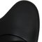 Silla Heart Cone de cuero clásico negro de Verner Panton, años 90, Imagen 12