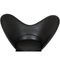 Silla Heart Cone de cuero clásico negro de Verner Panton, años 90, Imagen 13