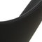 Silla Heart Cone de cuero clásico negro de Verner Panton, años 90, Imagen 10