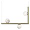 Ofione 1 Brushed Brass Pendant Lamp by Alabastro Italiano 1