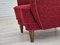 Danish Relax Armchair in Red Cotton & Wool, 1960s 12