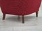 Danish Relax Armchair in Red Cotton & Wool, 1960s, Image 14