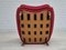 Danish Relax Armchair in Red Cotton & Wool, 1960s, Image 16