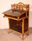19th Century Secretary Davenport in Bamboo and Lacquer with Asian Decor 1