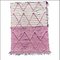 Vintage Pink Moroccan Temple Berber Kilim Wool Rug, 1990s, Image 1