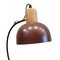 Vintage Maroon Bury Table Lamp in Iron and Wood, France, 1990s 3