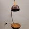 Vintage Maroon Bury Table Lamp in Iron and Wood, France, 1990s 6