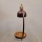 Lámpara de mesa Bury granate vintage de hierro y madera, Francia, años 90, Imagen 5