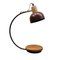 Vintage Maroon Bury Table Lamp in Iron and Wood, France, 1990s 1