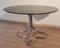 Mid-Century Italian Chrome and Steel Coffee Table with Round Smoked Glass Top, 1960s 3
