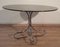 Mid-Century Italian Chrome and Steel Coffee Table with Round Smoked Glass Top, 1960s 11