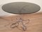Mid-Century Italian Chrome and Steel Coffee Table with Round Smoked Glass Top, 1960s 1