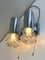 Chomed and Glass Wall Lamps from Hillebrand Lighting, 1970s, Set of 2 9