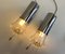 Chomed and Glass Wall Lamps from Hillebrand Lighting, 1970s, Set of 2 7
