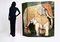 Biombo posmoderno de cinco paneles de Doro con dos elefantes asiáticos, Italia, años 80, Imagen 2