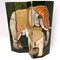 Postmodern Five-Panel Room Divider by Doro with Two Asiatic Elephants, Italy, 1980s 3