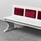 4-Seater Bench in Wood and Velvet, 1950s 3