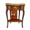 Kidney Table with Marble Top, Marquetry and Bronze Edges in the style of Louis XV, Image 3