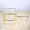 Vintage Golden Coffee Tables, Italy, 1970s, Set of 3 9