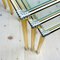Vintage Golden Coffee Tables, Italy, 1970s, Set of 3 10