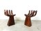 Sculpted Teak Hand Chairs, 1970s, Set of 2 6