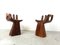 Sculpted Teak Hand Chairs, 1970s, Set of 2 8