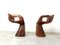 Sculpted Teak Hand Chairs, 1970s, Set of 2, Image 4