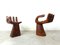 Sculpted Teak Hand Chairs, 1970s, Set of 2 7
